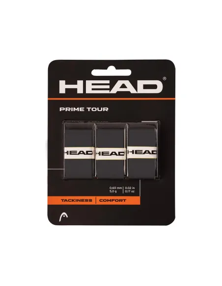 Blister 3 Stk. Overgrip Head Prime Tour Schwarz